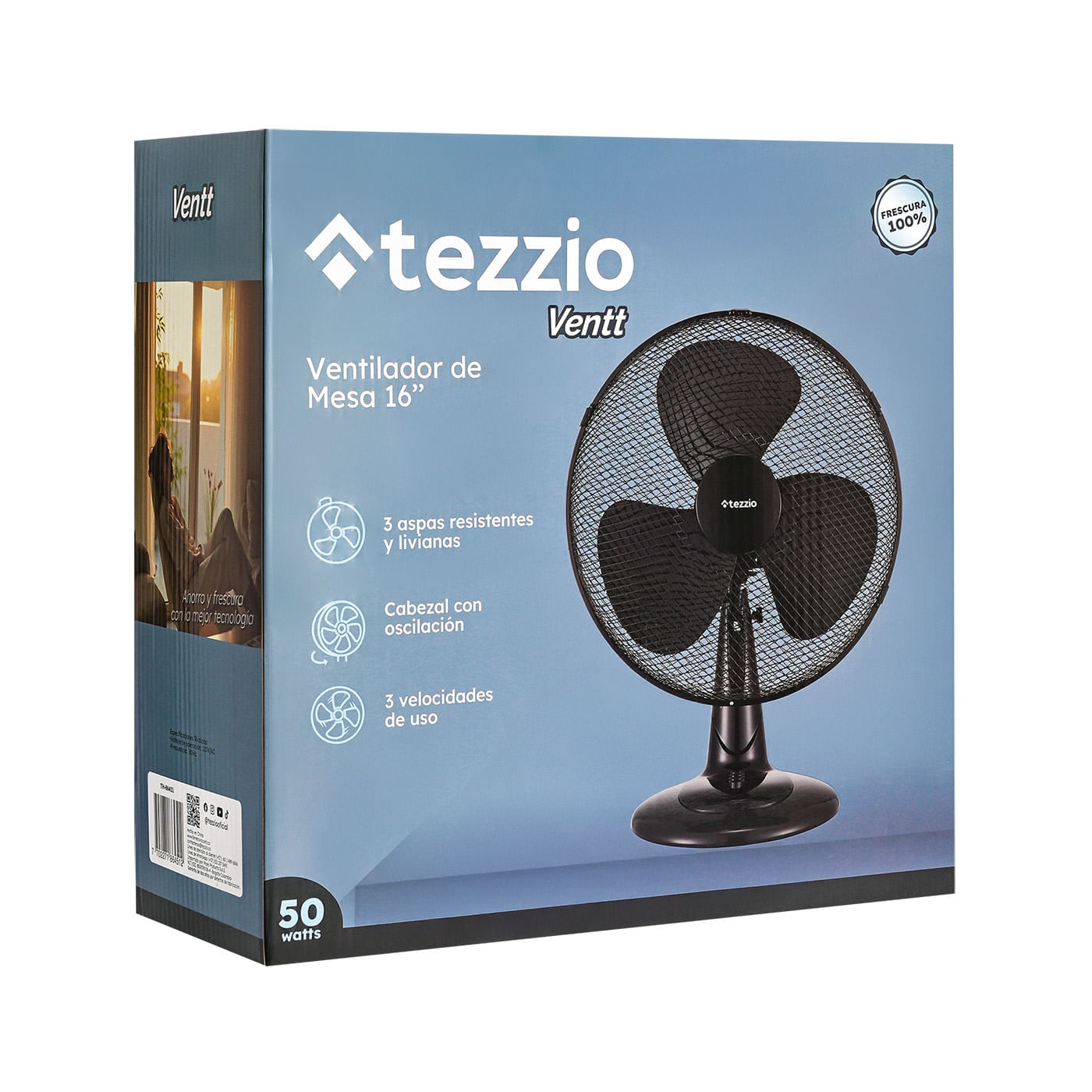 Ventilador de Mesa Tezzio 16” con Oscilación y 3 Velocidades img #8
