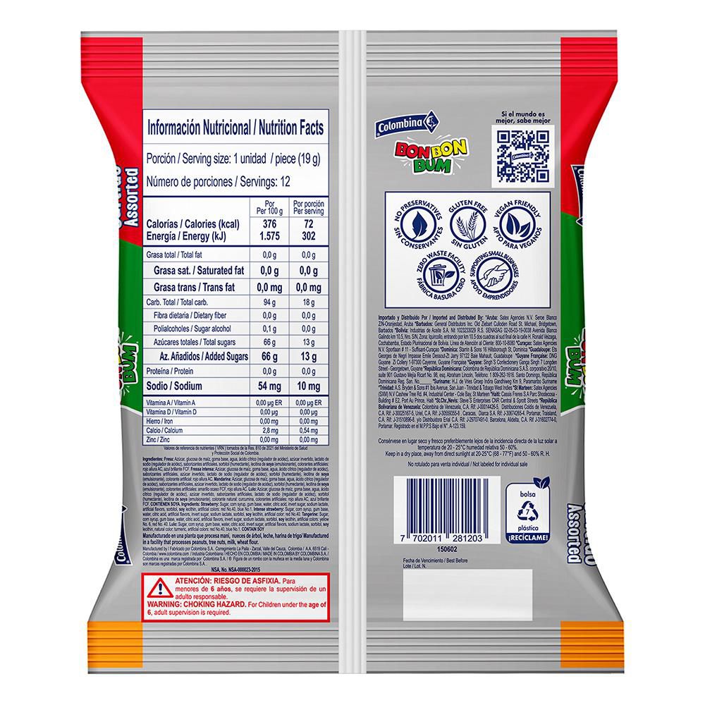 Chupetas BON BON BUM surtido relleno de chicle (228  gr) img #2