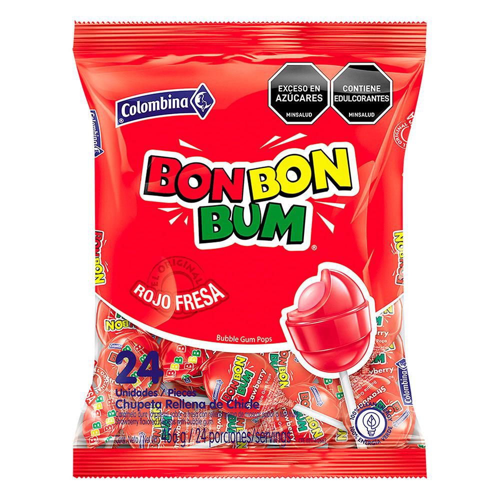 Chupetas BON BON BUM sabor a fresa (456  gr) img #1