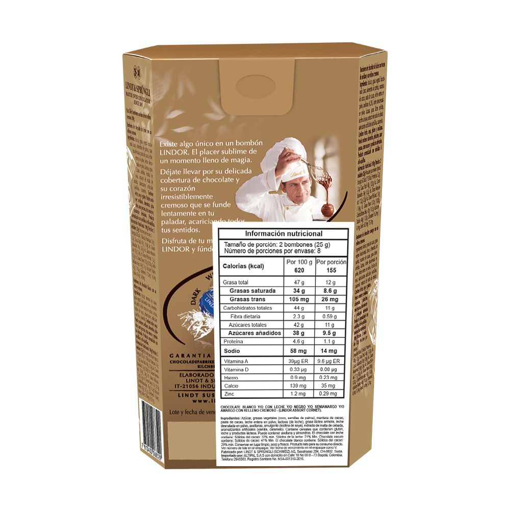 Bombones de chocolate LINDT assorte cremoso (200  gr) img #2