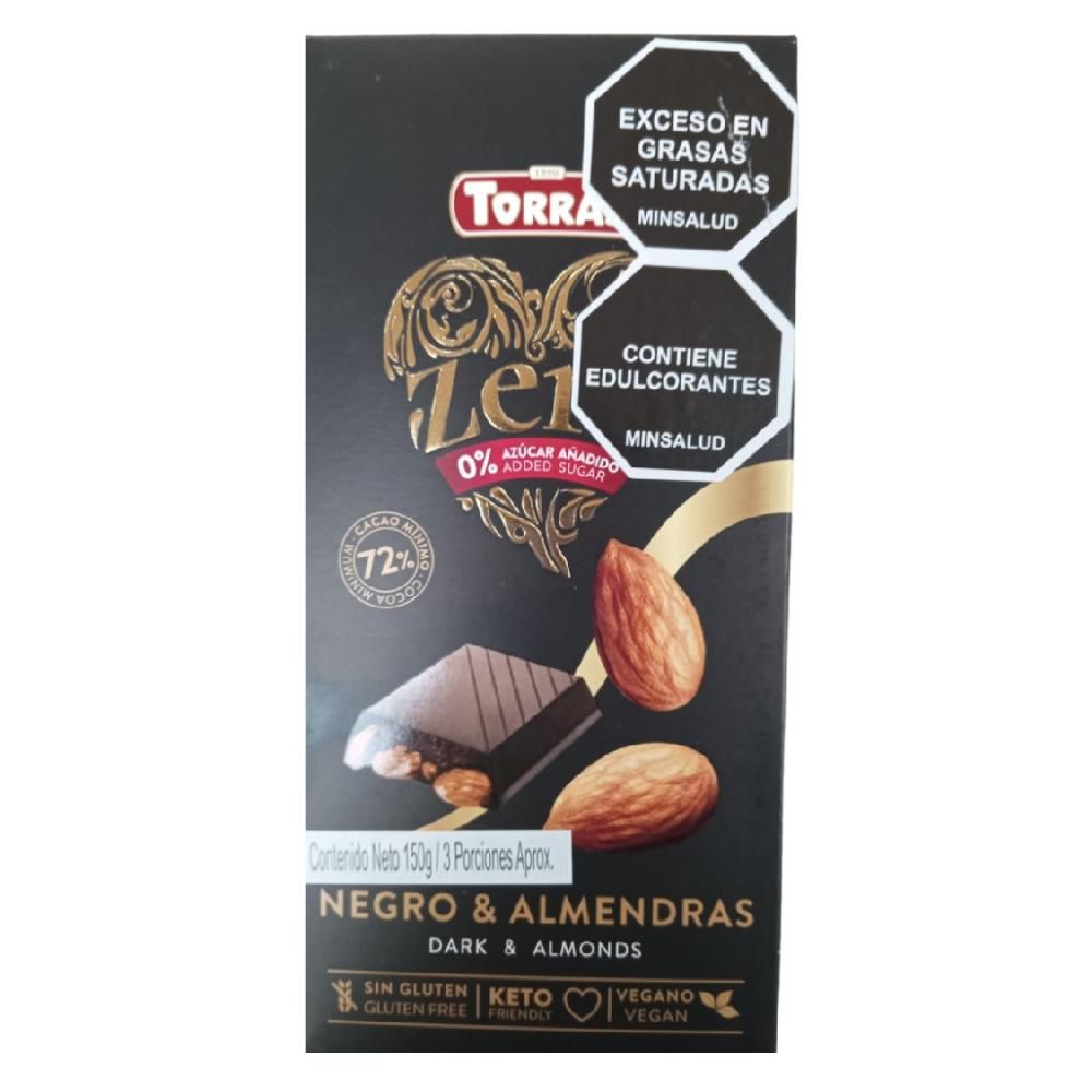 Chocolates TORRAS negro y almendras (150  gr) img #1