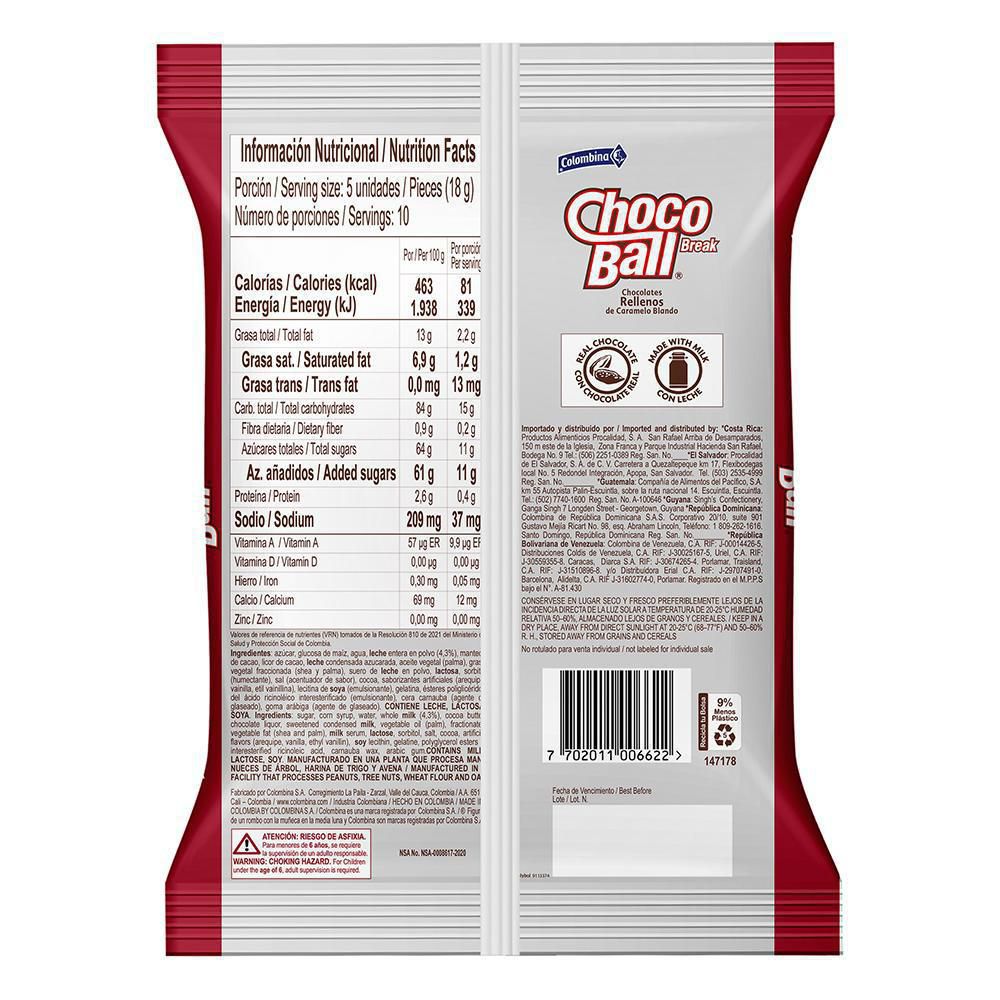 Chocolates CHOCOBREAK rellenos de caramelo blando (175  gr) img #2