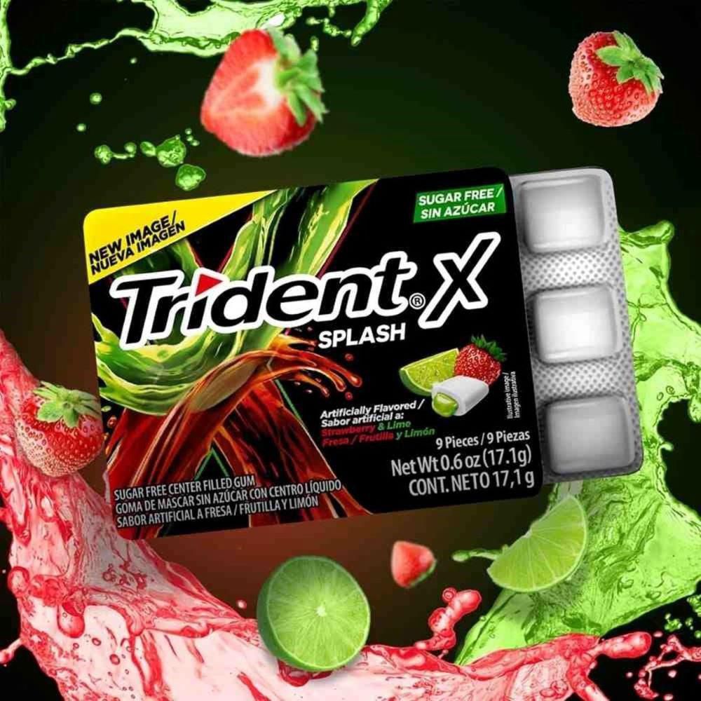 Chicles TRIDENT sabor fresa y limón  (17.1  gr) img #2