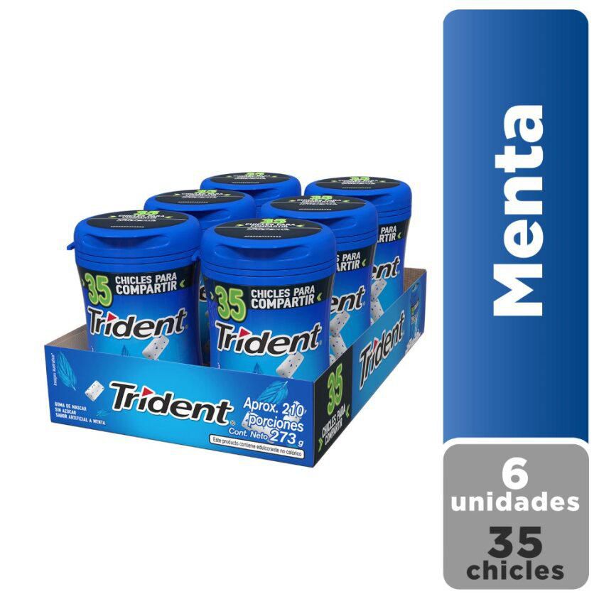 Chicles TRIDENT sabor a menta display (273  gr) img #1