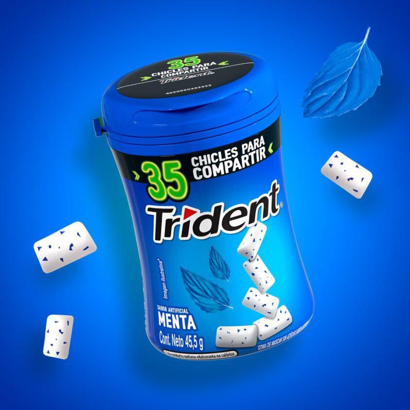 Chicles TRIDENT sabor a menta display (273  gr) img #2