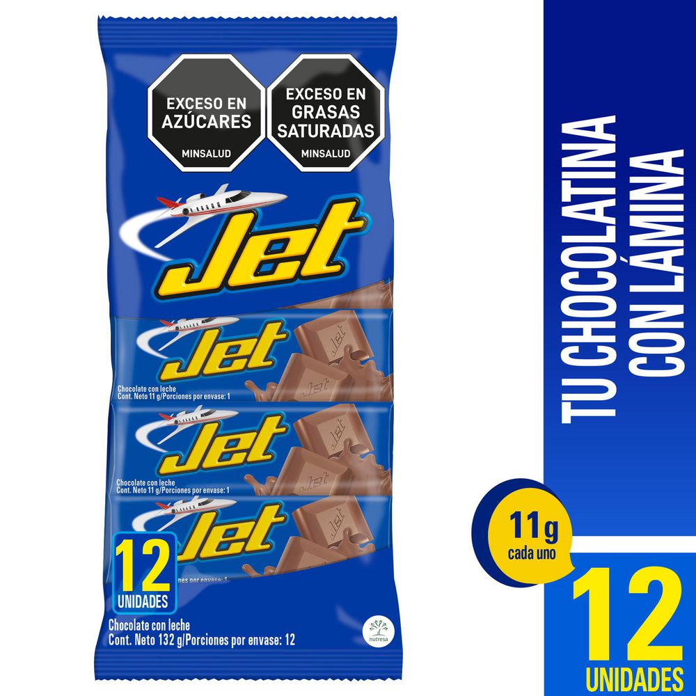 Chocolatina JET con lámina chocolate con leche (132  gr) img #1