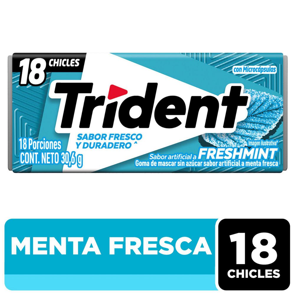 Chicles TRIDENT sabor freshmint (30.6  gr) img #1