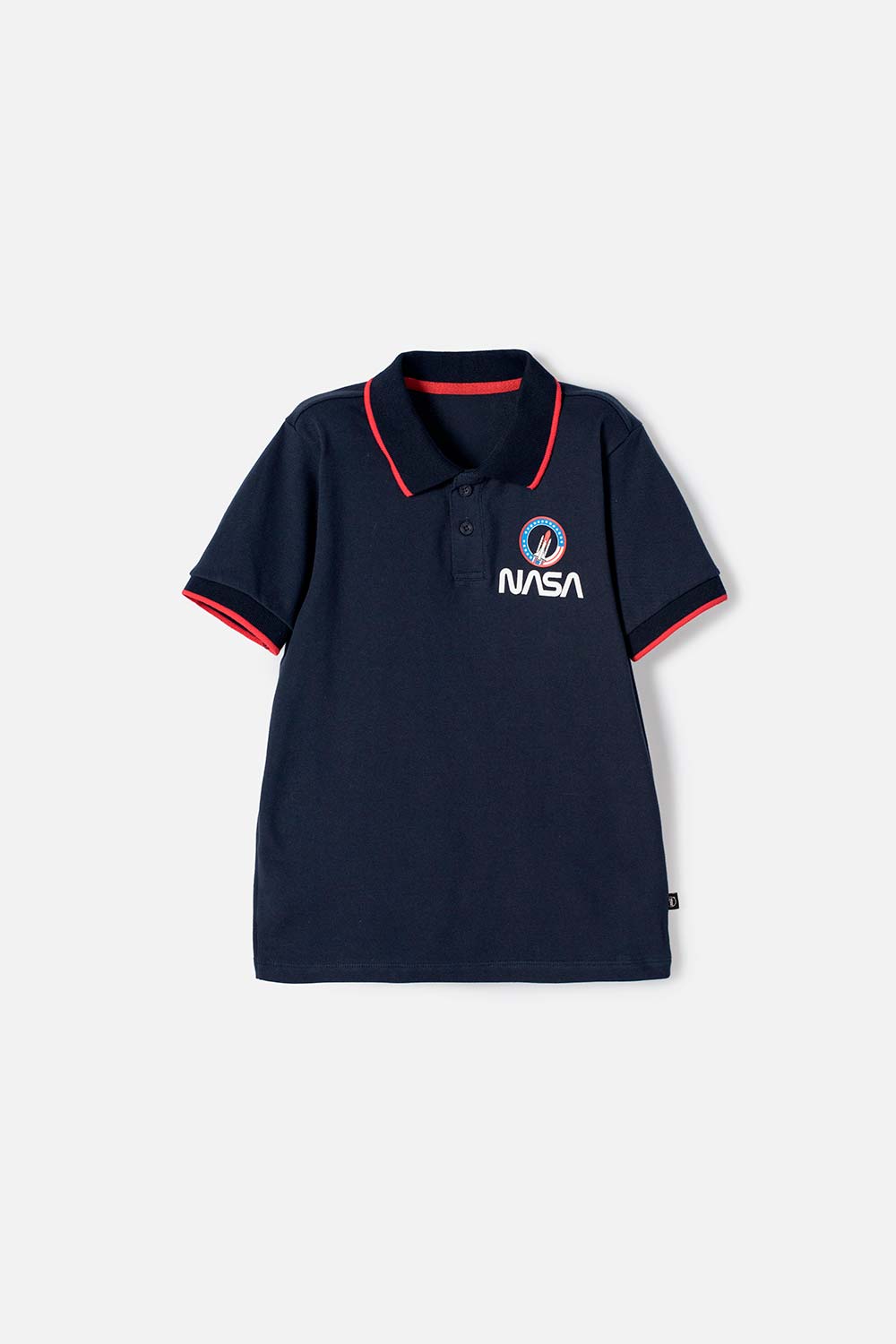 Camiseta de la Nasa tipo polo azul para niño 12