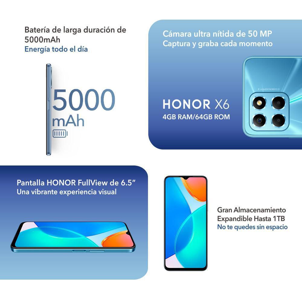 Celular HONOR X6  64 GB 4 GB RAM Gris img #6
