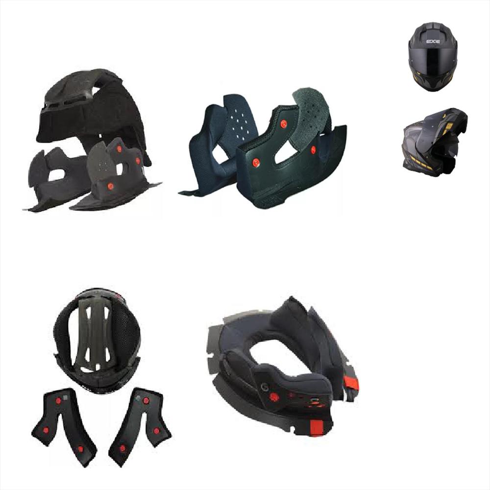 Almohadillas Edge Helmets Negro img #1