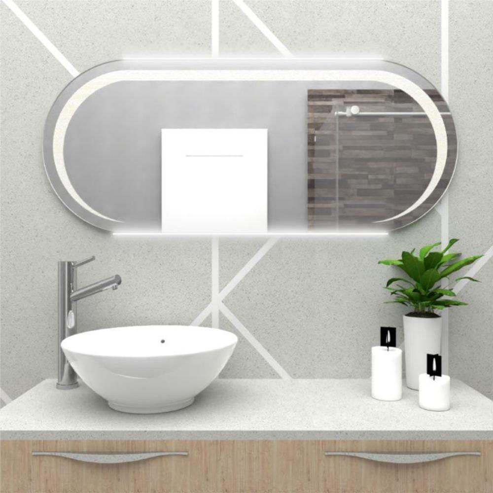 Espejo Rectangular Verón, Gris, Con Luz Led img #2