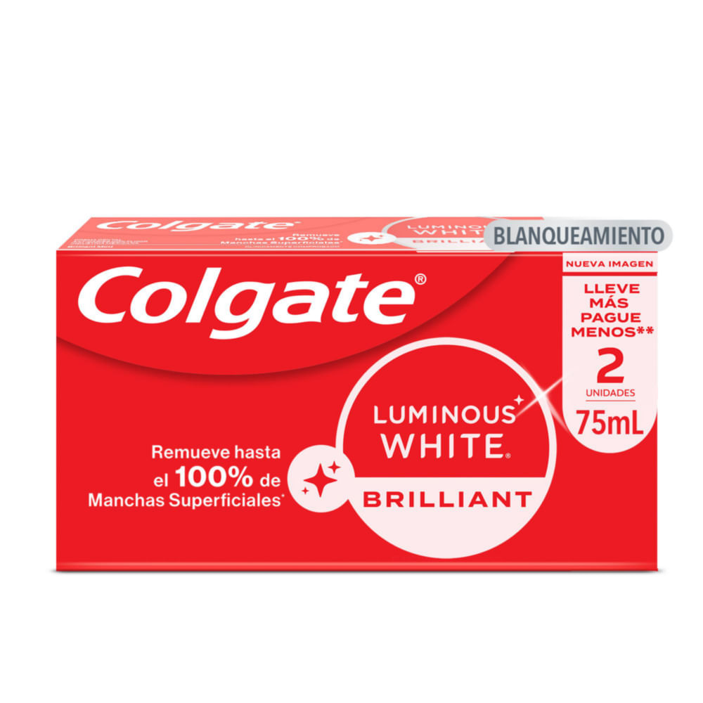 Combo Crema Dental+Cepillo de Dientes+Enjuague Bucal Colgate Luminous White img #2