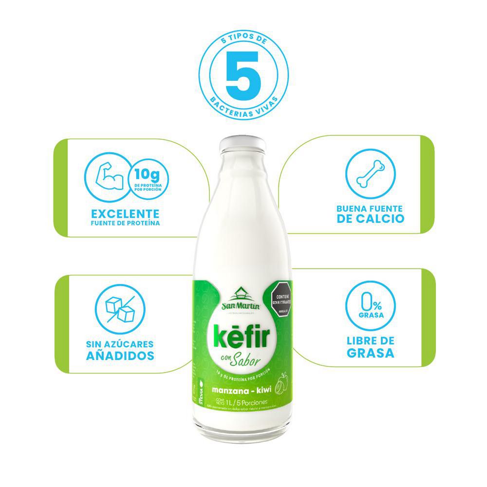 Kéfir SAN MARTIN manzana kiwi (962  ml) img #2