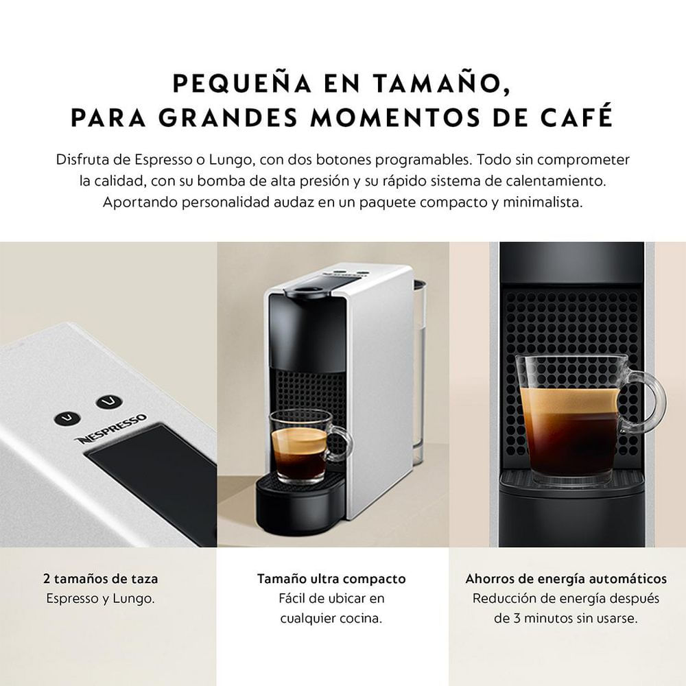 Cafetera NESPRESSO 1 Taza Gris Essenza Mini img #5