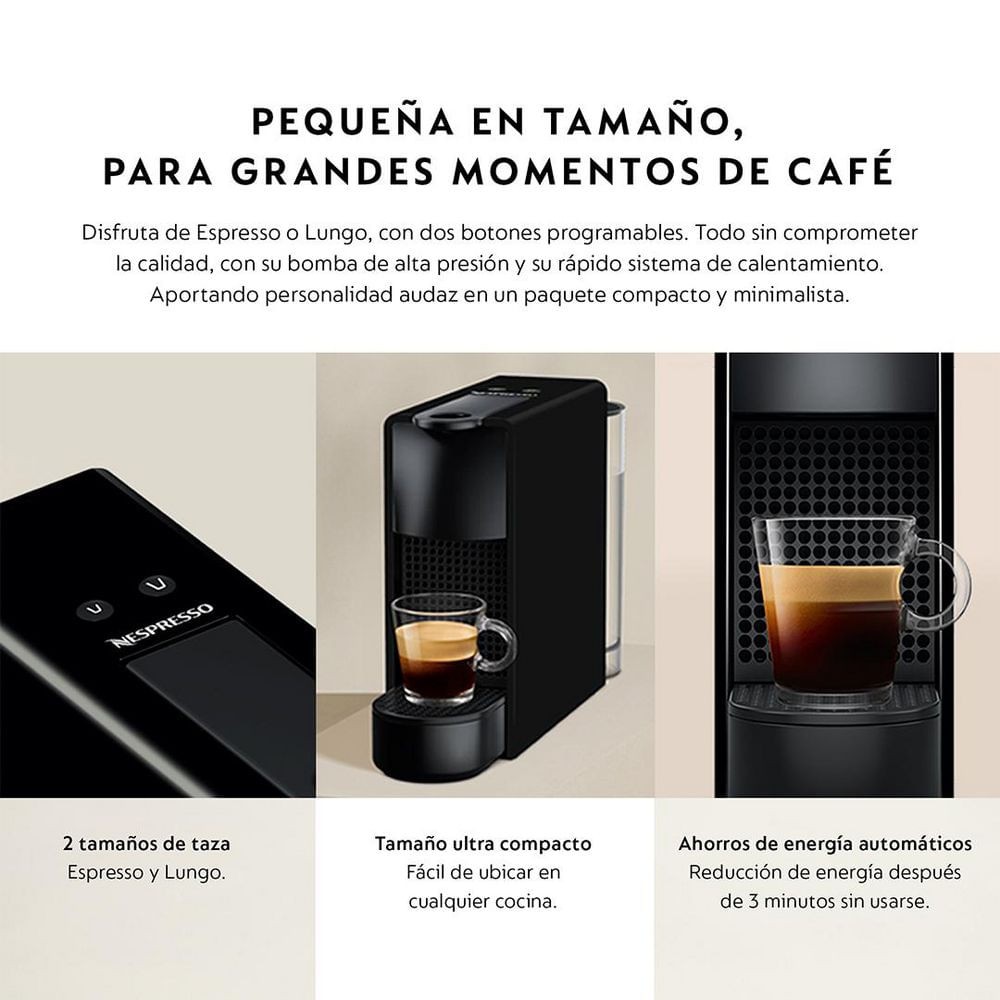 Cafetera NESPRESSO 1 Taza Negro Essenza Mini img #7