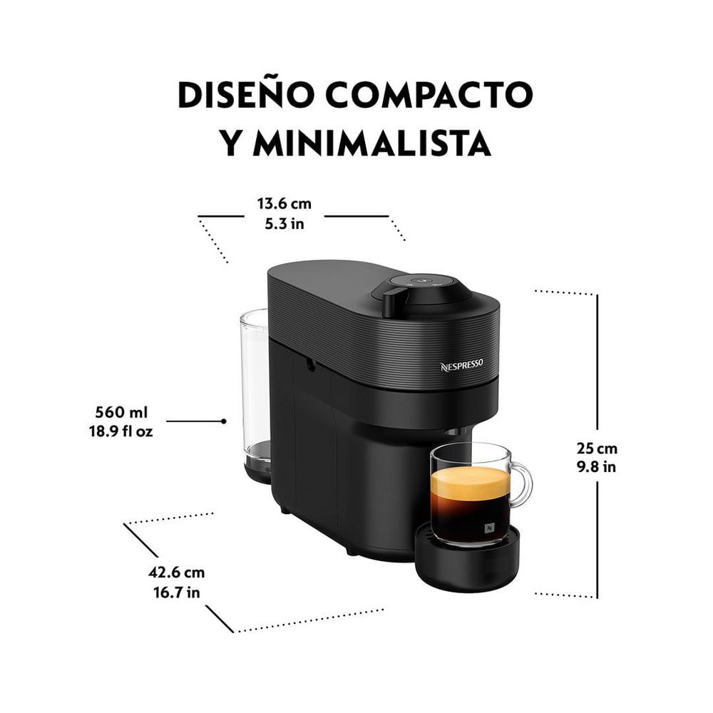 Cafetera NESPRESSO Minimalista, colorida y versátil  Negro Vertuo POP img #2