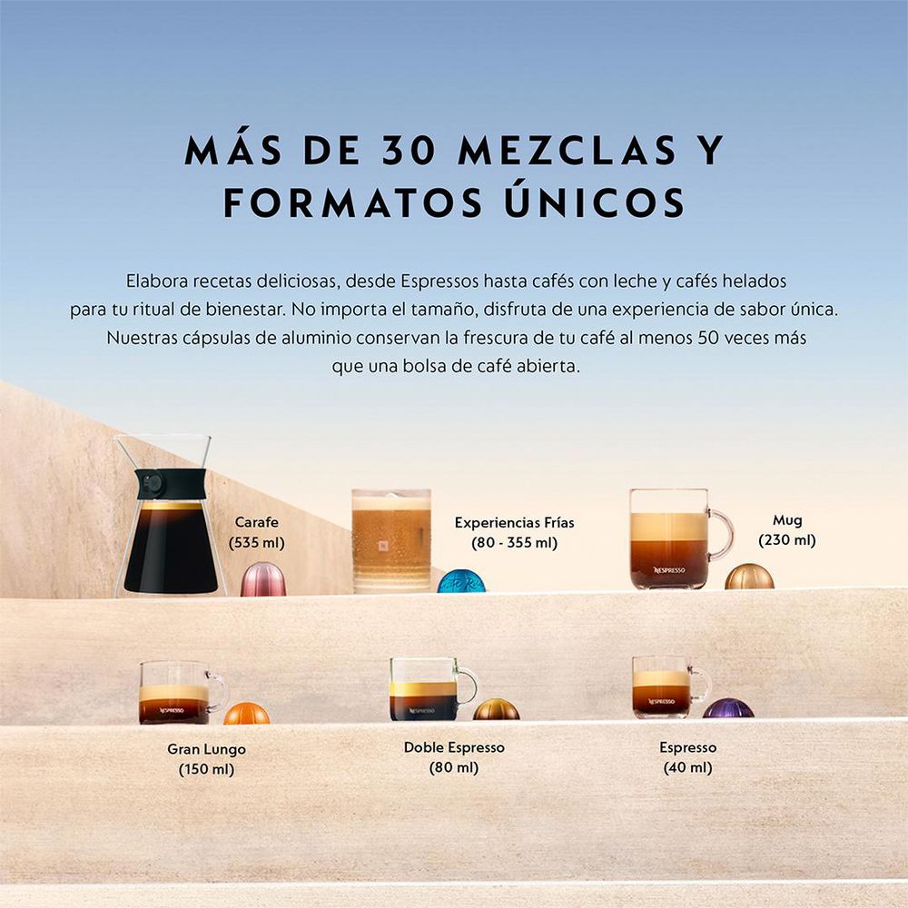Cafetera NESPRESSO Minimalista, colorida y versátil  Negro Vertuo POP img #6