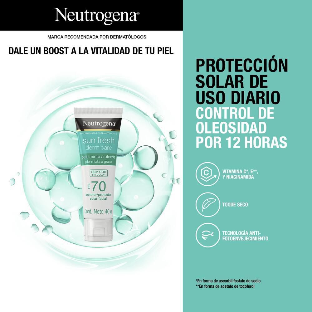 Protector solar NEUTROGENA sunfresh derm care sin color FPS 70 (40  gr) img #7