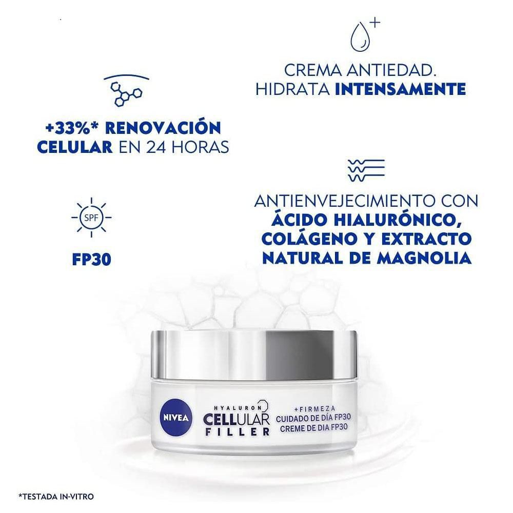 Crema facial NIVEA antiedad ácido hialurónico (50  ml) img #3