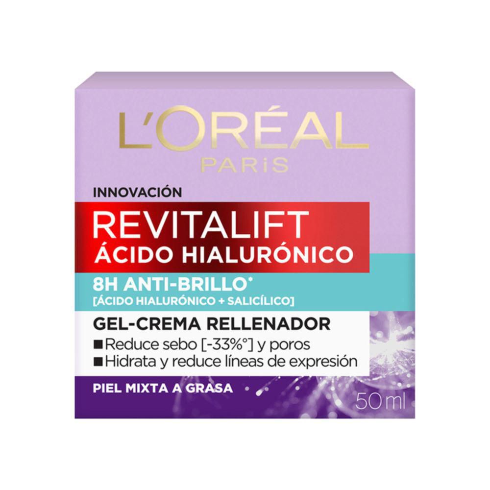 Crema facial LOREAL PARIS gel antibrillo, ácido hialurónico (50  ml) img #5