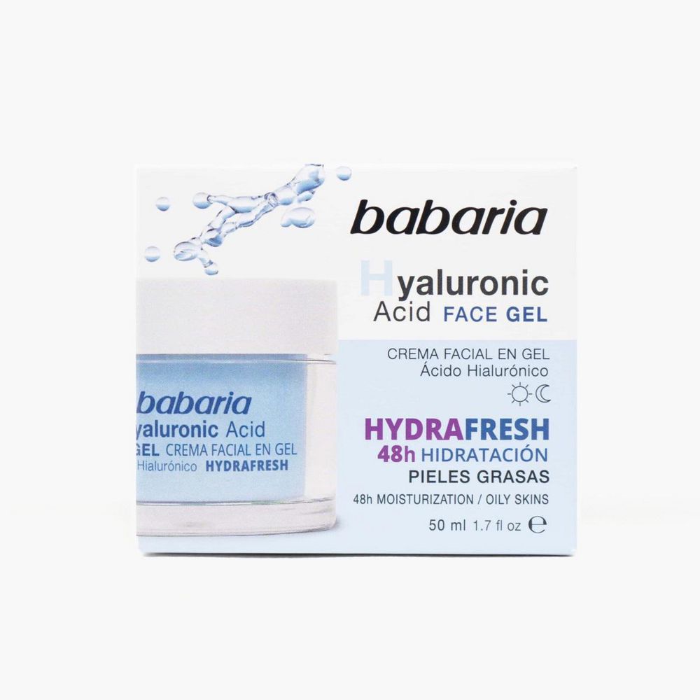 Crema facial BABARIA en gel con ácido hialurónico (50  ml) img #2