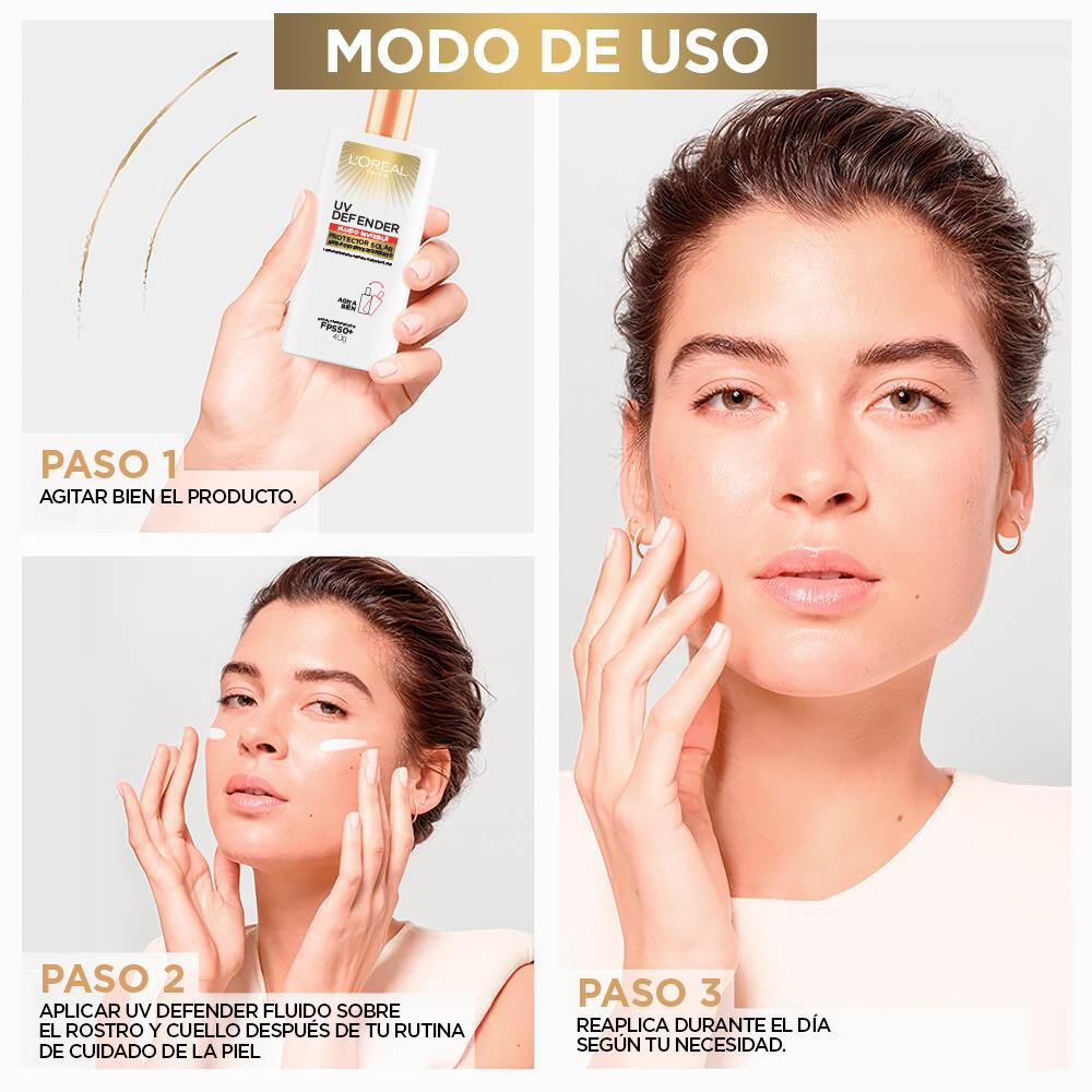 Protector solar LOREAL PARIS UV defender antioleosidad FPS 50 (40  gr) img #4