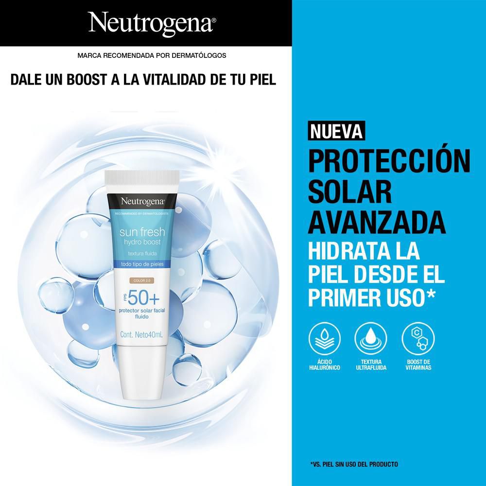 Protector solar NEUTROGENA sun fresh hydro boost FPS 50 (40  ml) img #3