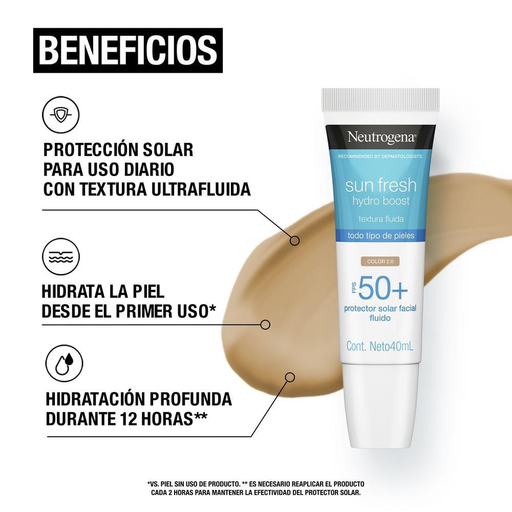 Protector solar NEUTROGENA sun fresh hydro boost FPS 50 (40  ml) img #4
