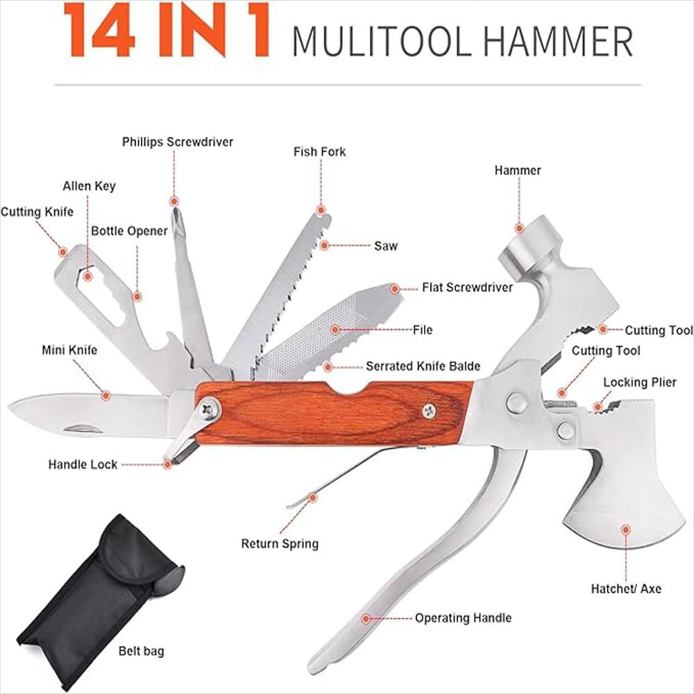 Multiherramienta Tipo Navaja Suiza Con Mango De Madera img #2