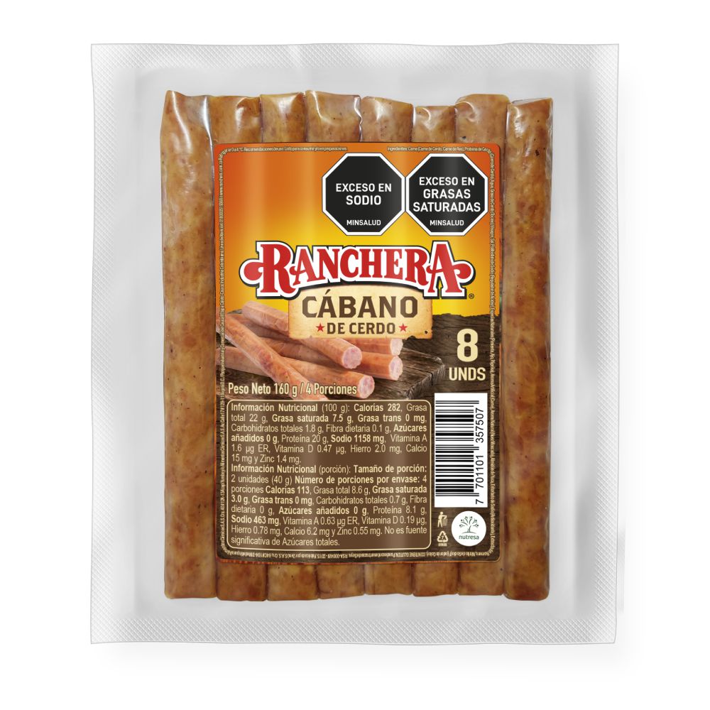 Cábano RANCHERA de cerdo x8und (160  gr) img #1