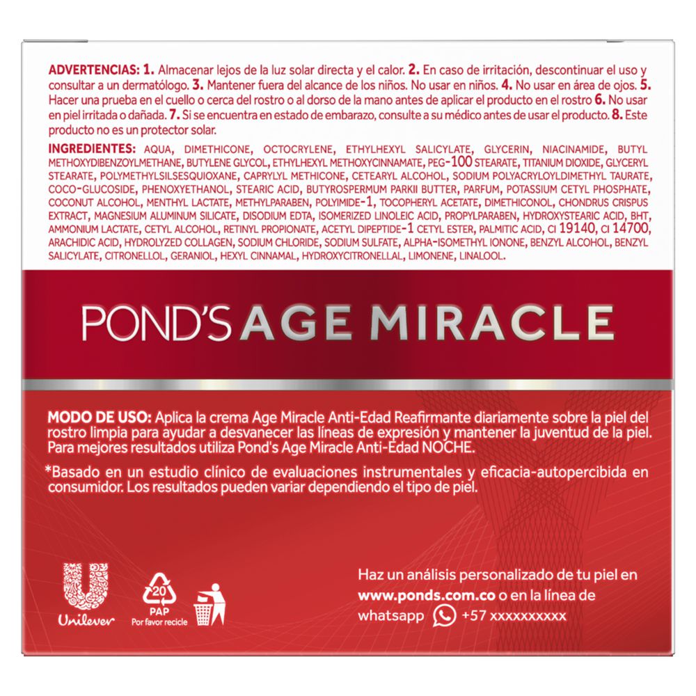 Crema facial PONDS age miracle antiedad día (50  gr) img #4
