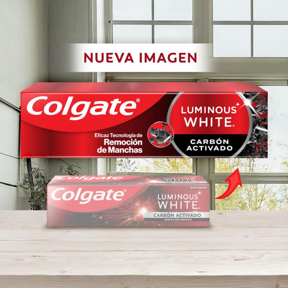Crema dental COLGATE blanqueadora luminous carbón (75  ml) img #2