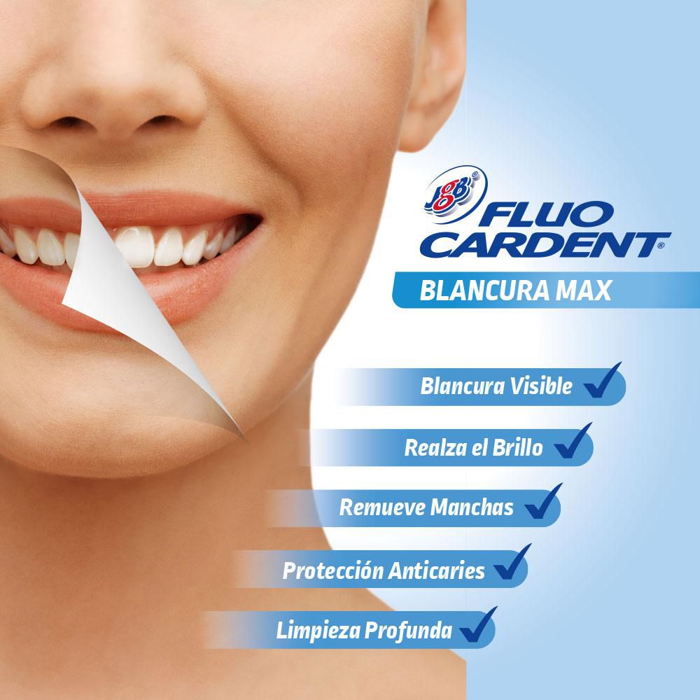 Crema dental FLUOCARDENT multi acción blancura max (225  ml) img #3