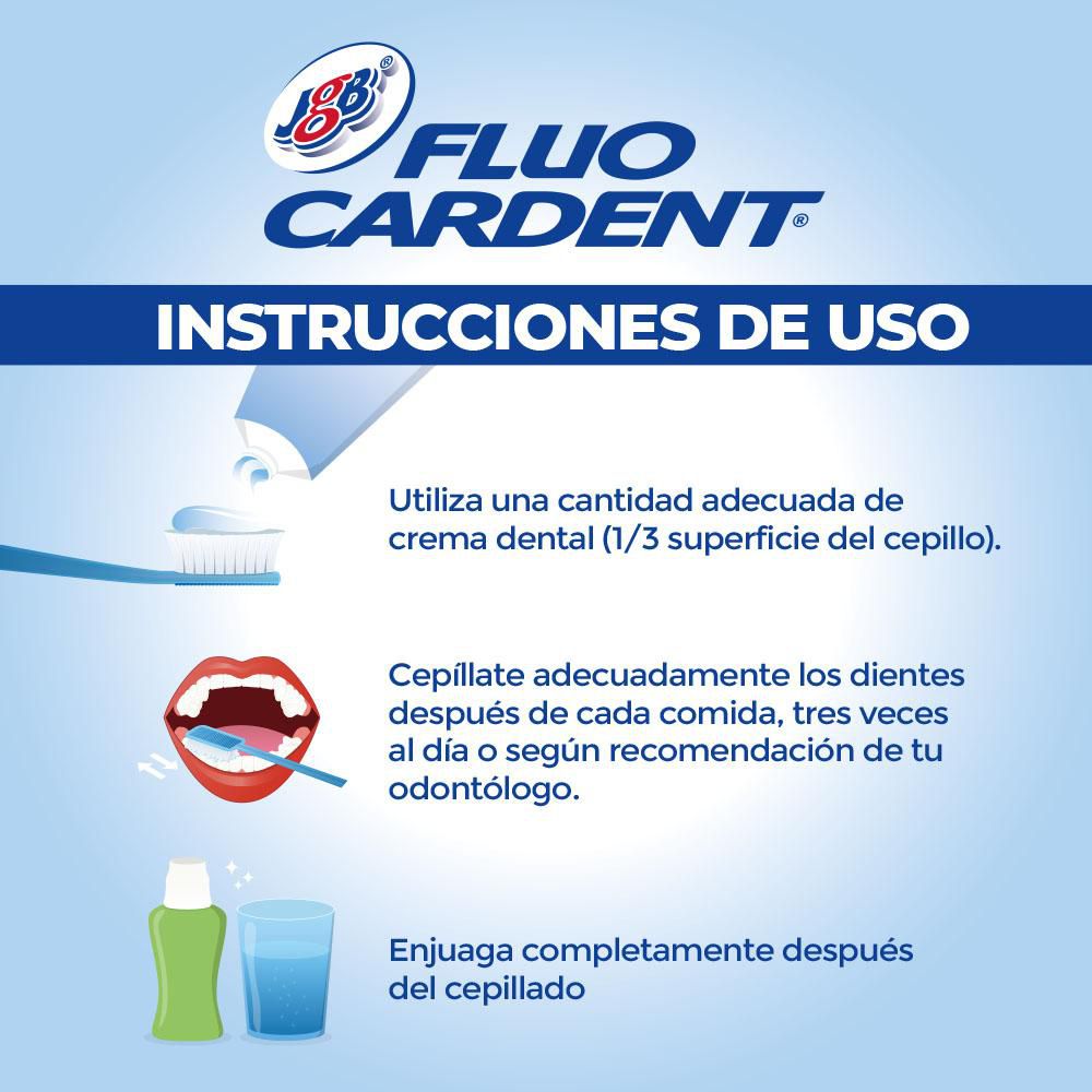 Crema dental FLUOCARDENT multi acción blancura max (225  ml) img #4