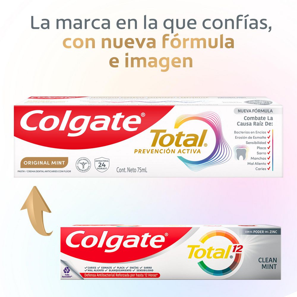 Crema dental COLGATE total prevención activa mint (75  ml) img #2