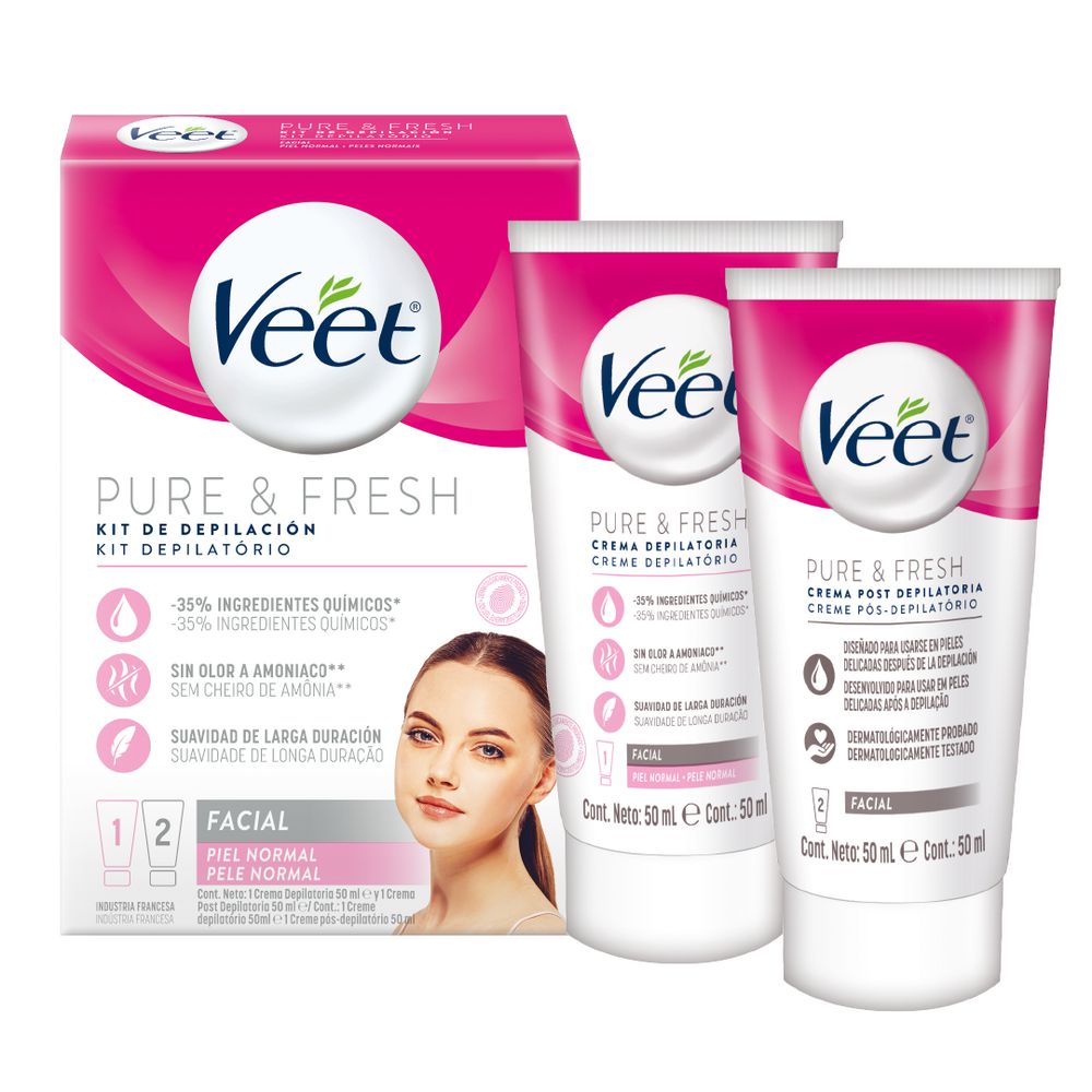 Crema depilatoria VEET facial + crema post depilatoria (50  ml) img #1
