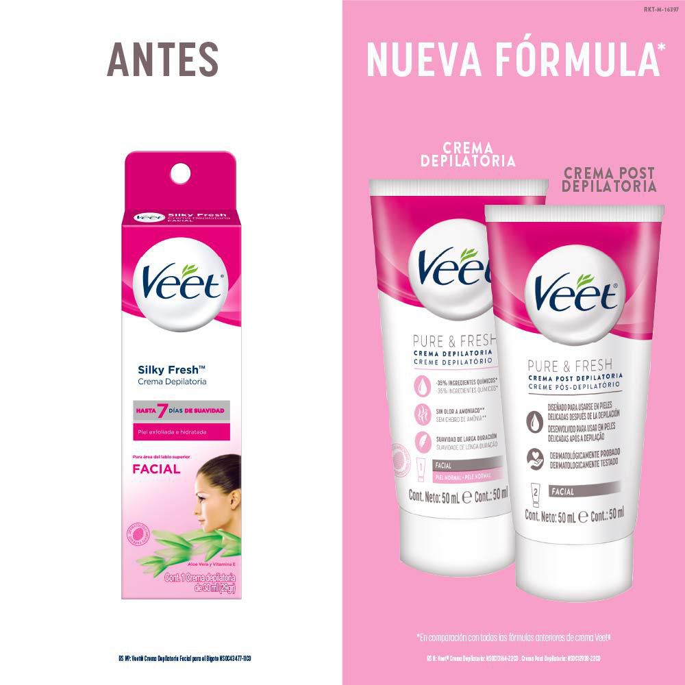 Crema depilatoria VEET facial + crema post depilatoria (50  ml) img #3