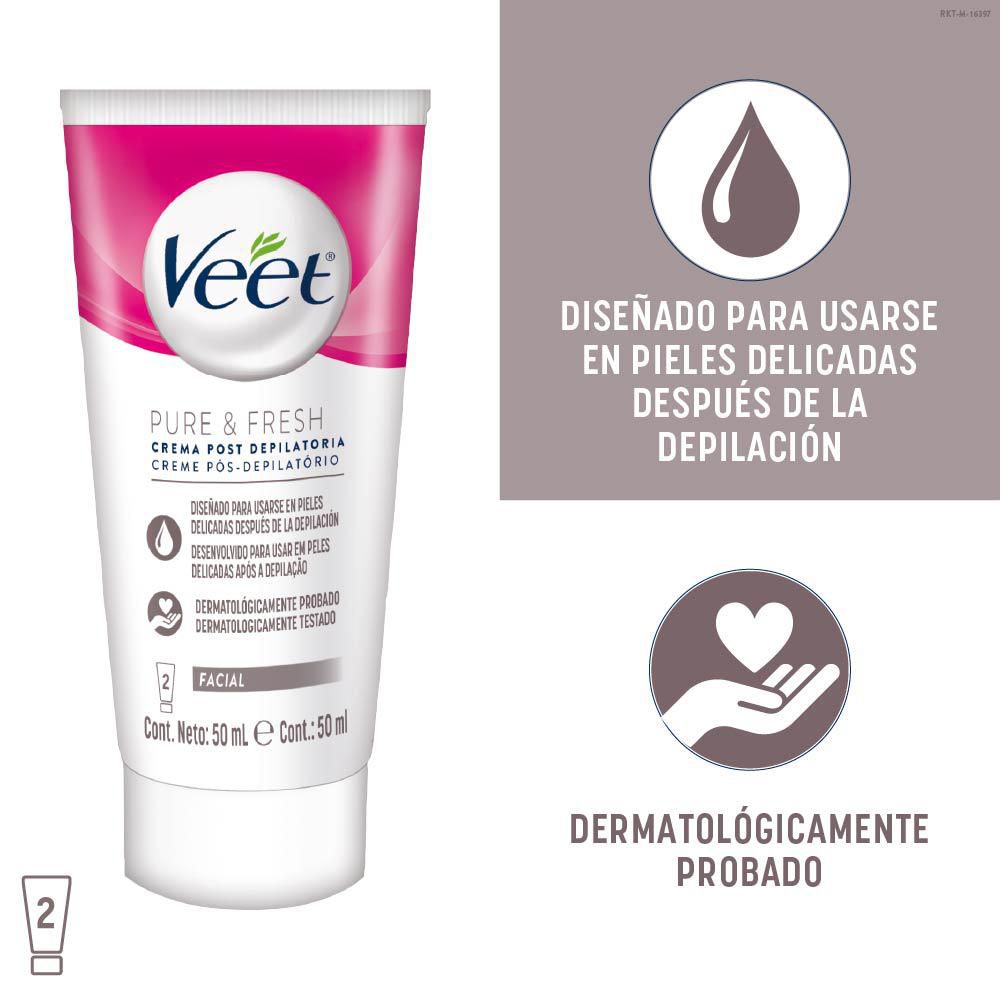 Crema depilatoria VEET facial + crema post depilatoria (50  ml) img #5