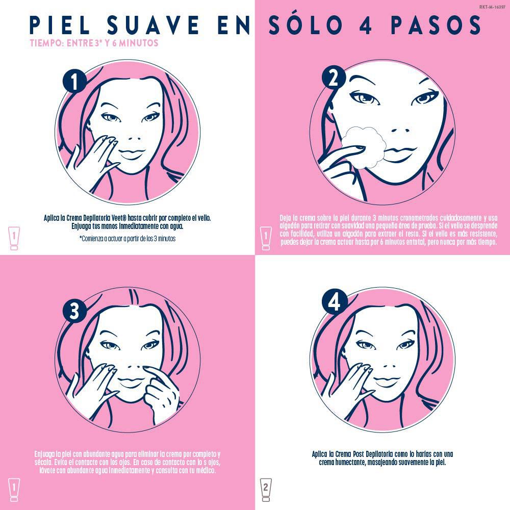 Crema depilatoria VEET facial + crema post depilatoria (50  ml) img #6