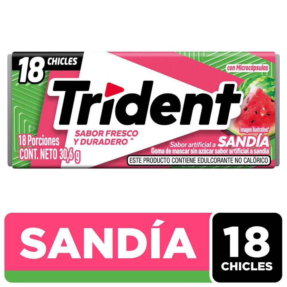 Chicles TRIDENT sabor sandía (30.6  gr) img #1