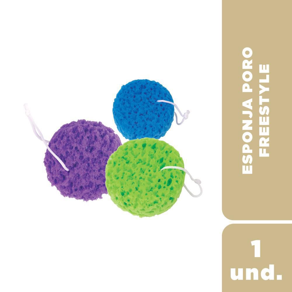 Esponja corporal FREESTYLE poros multicolores  (1  und) img #1