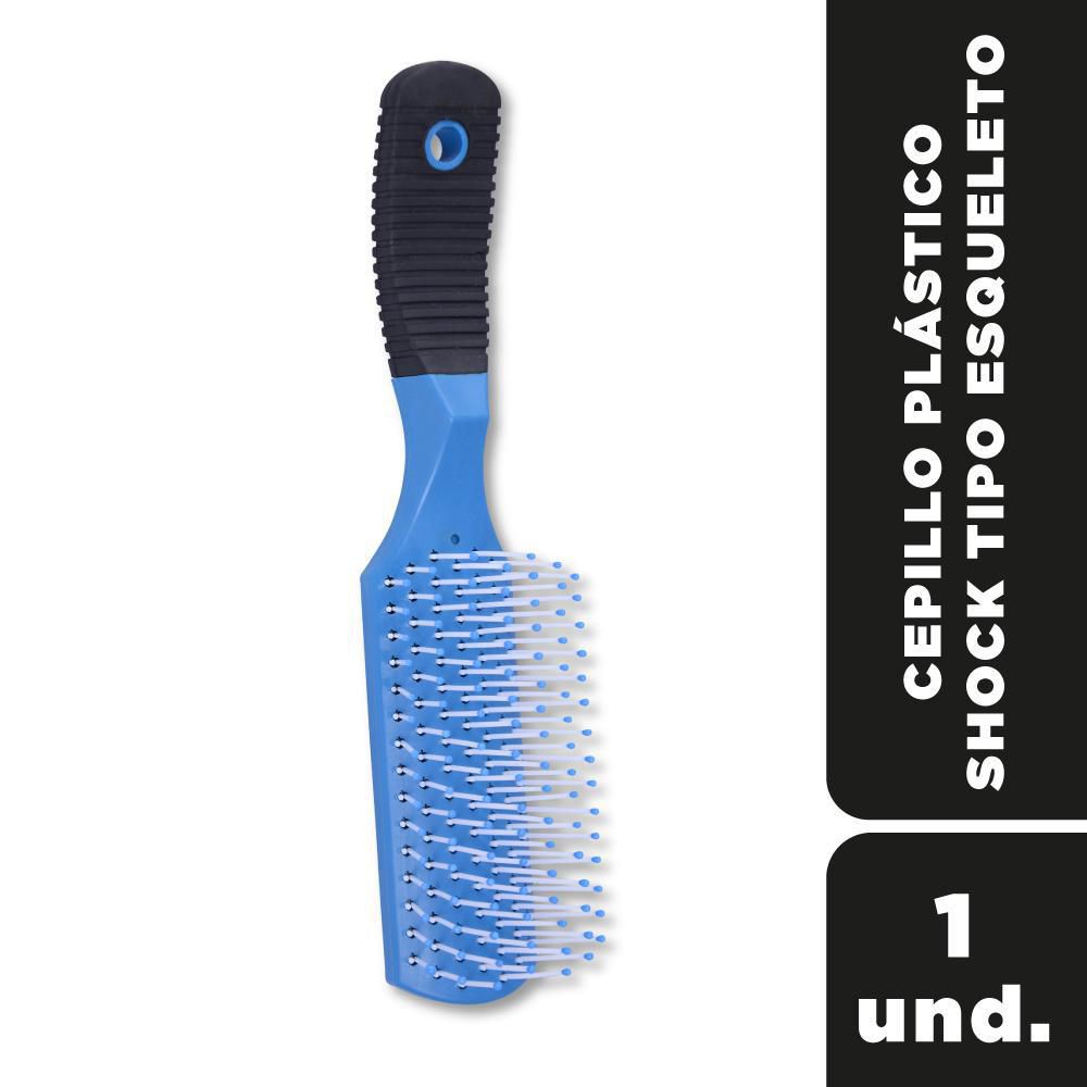 Cepillo de cabello SHOCK plástico tipo esqueleto (1  und) img #1