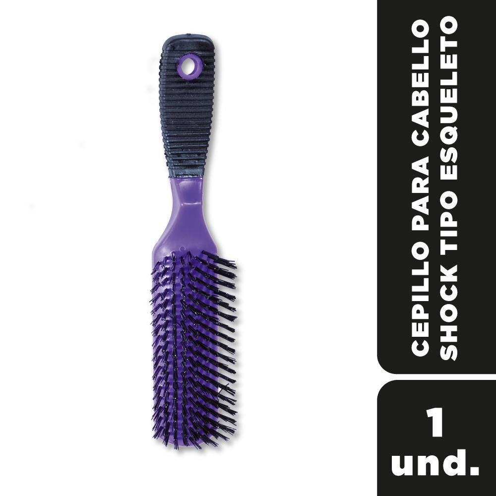 Cepillo de cabello SHOCK plástico tipo esqueleto (1  und) img #1