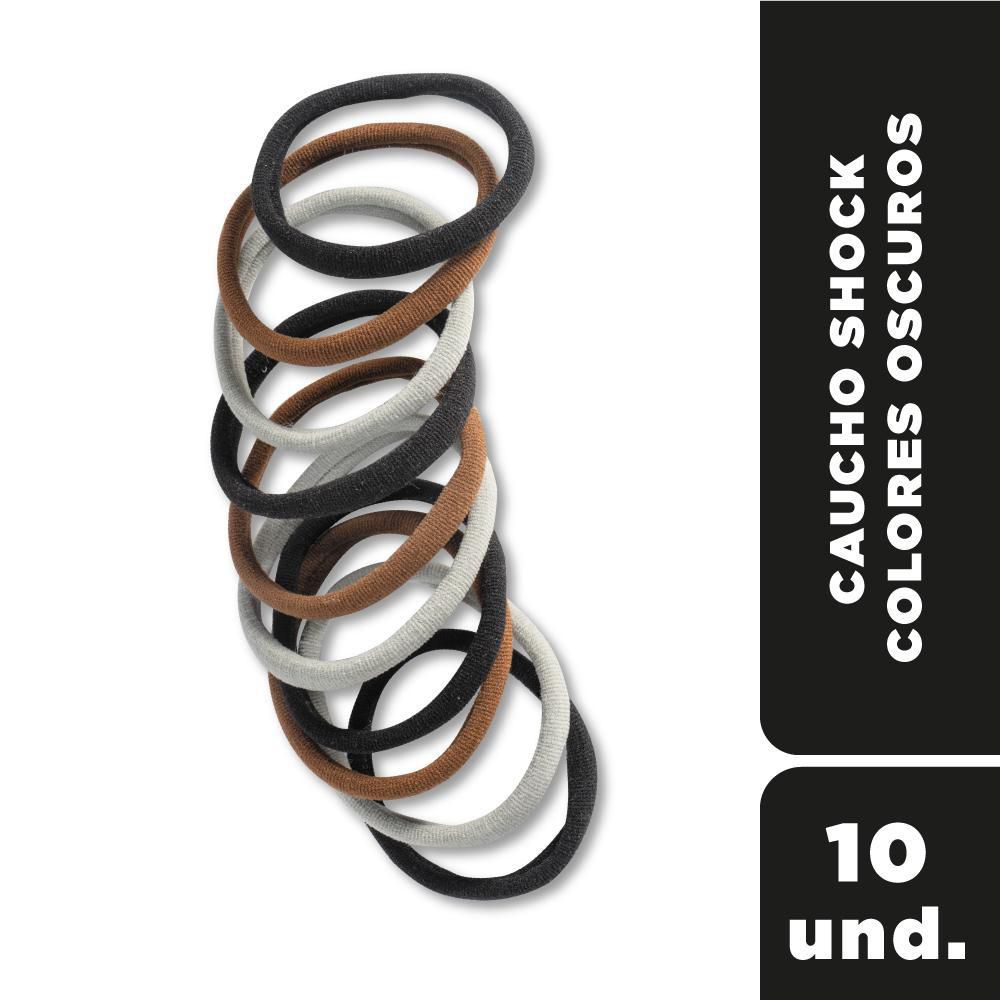 Cauchos para el cabello SHOCK colores oscuros (10  und) img #1