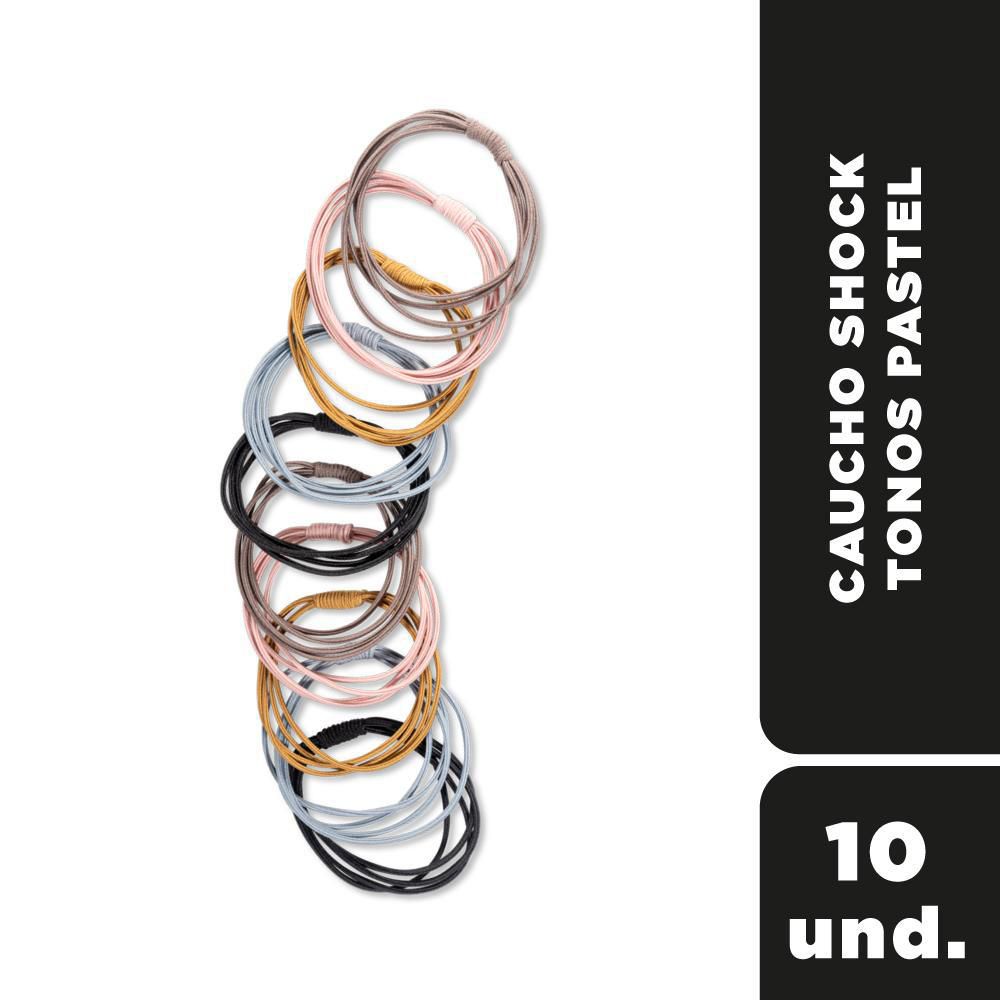 Cauchos para el cabello SHOCK tonos pasteles (10  und) img #1