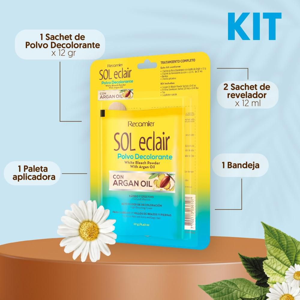 Polvo decolorante SOLECLAIR con argán (13  gr) img #4