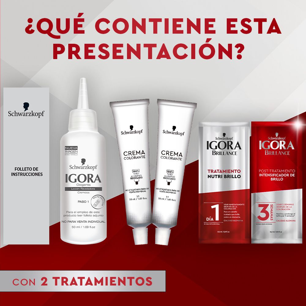 Tinte para cabello IGORA BRILLANCE rojo rubí (2  und) img #3