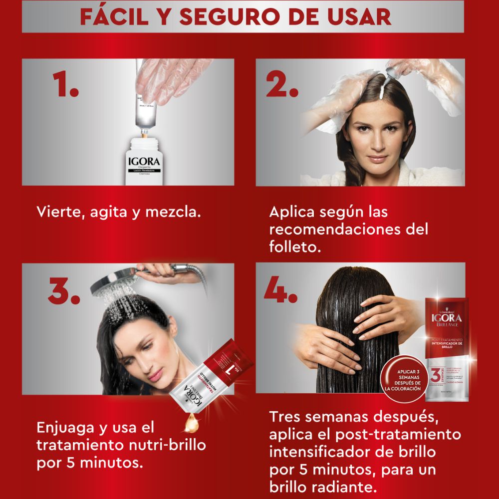 Tinte para cabello IGORA BRILLANCE rojo rubí (2  und) img #4