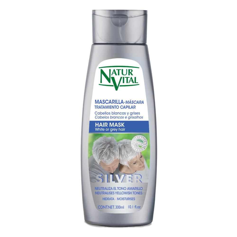 Mascarilla capilar NATURALEZA/VIDA cabellos blancos y grises (300  ml) img #1