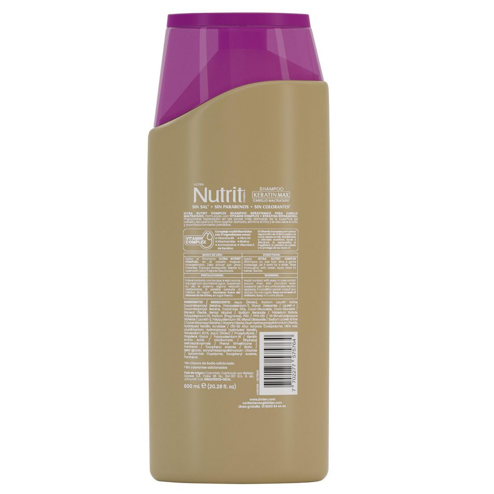 Shampoo ULTRA NUTRIT max sin sal (600  ml) img #4